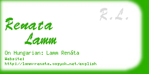 renata lamm business card
